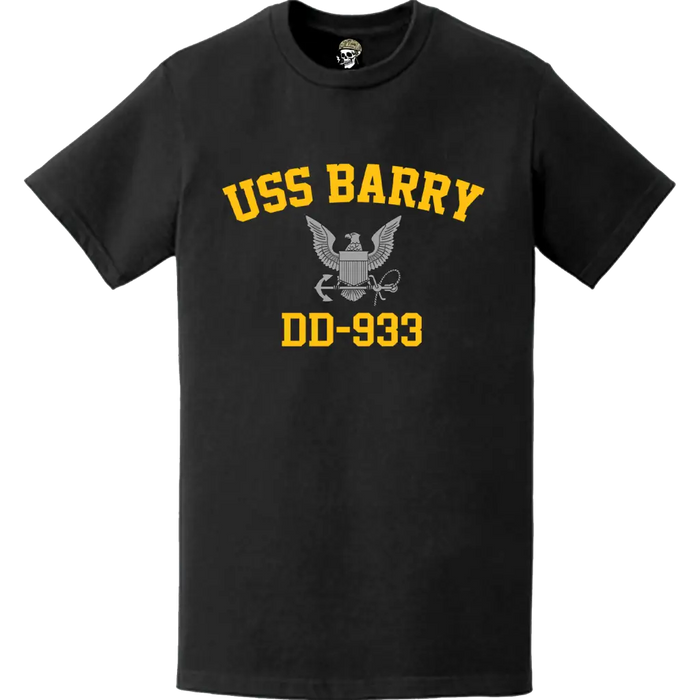 USS Barry (DD-933) Commemorative Logo Veteran T-Shirt Tactically Acquired   