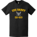 USS Barry (DD-933) Commemorative Logo Veteran T-Shirt Tactically Acquired   