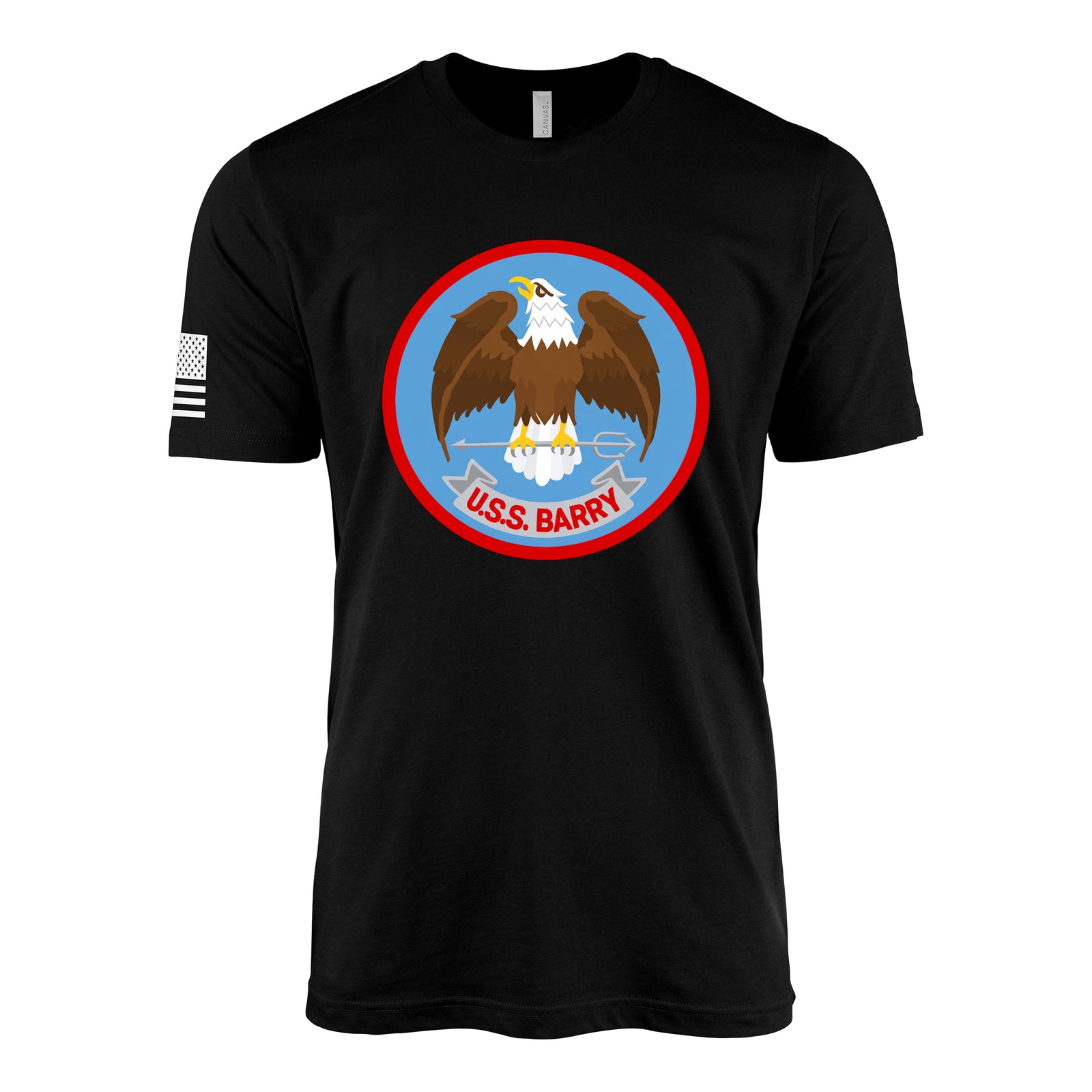 USS Barry (DD-933) Forrest Sherman-Class Destroyer T-Shirt - Black