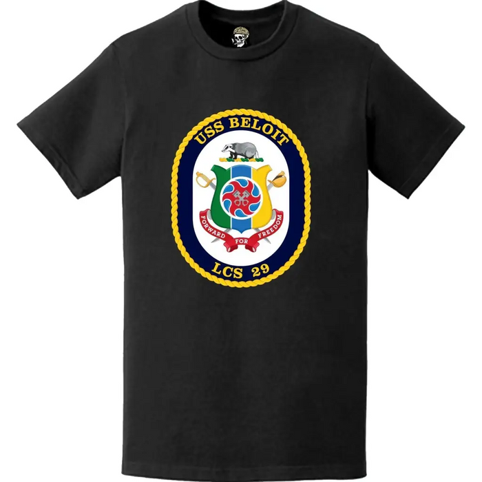 USS Beloit (LCS-29) Ship's Crest Logo Emblem T-Shirt Tactically Acquired   