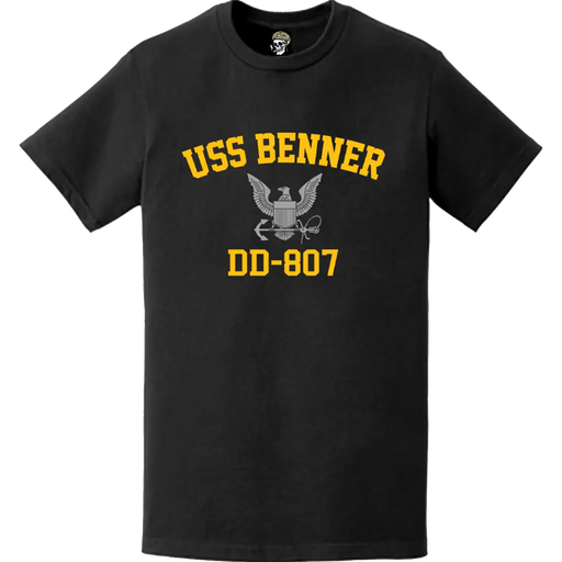 USS Benner (DD-807) Commemorative Logo Veteran T-Shirt Tactically Acquired   