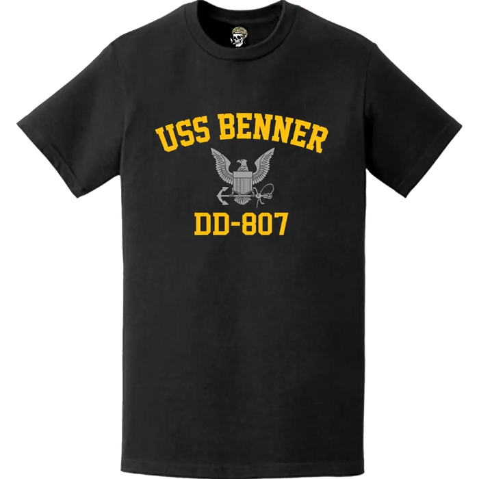 USS Benner (DD-807) Commemorative Logo Veteran T-Shirt Tactically Acquired   