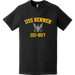 USS Benner (DD-807) Commemorative Logo Veteran T-Shirt Tactically Acquired   