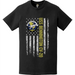 USS Bennington CV-20 Patriotic Ship's Crest Logo American Flag T-Shirt Tactically Acquired   