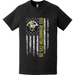 USS Bennington CVS-20 Patriotic Ship's Crest Logo American Flag T-Shirt Tactically Acquired   