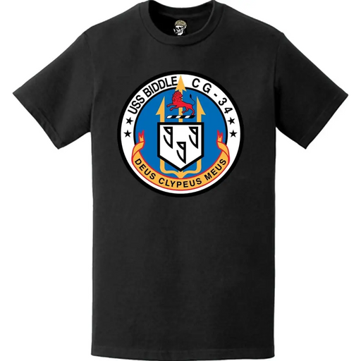 USS Biddle (CG-34) Ship's Crest Logo T-Shirt Tactically Acquired   