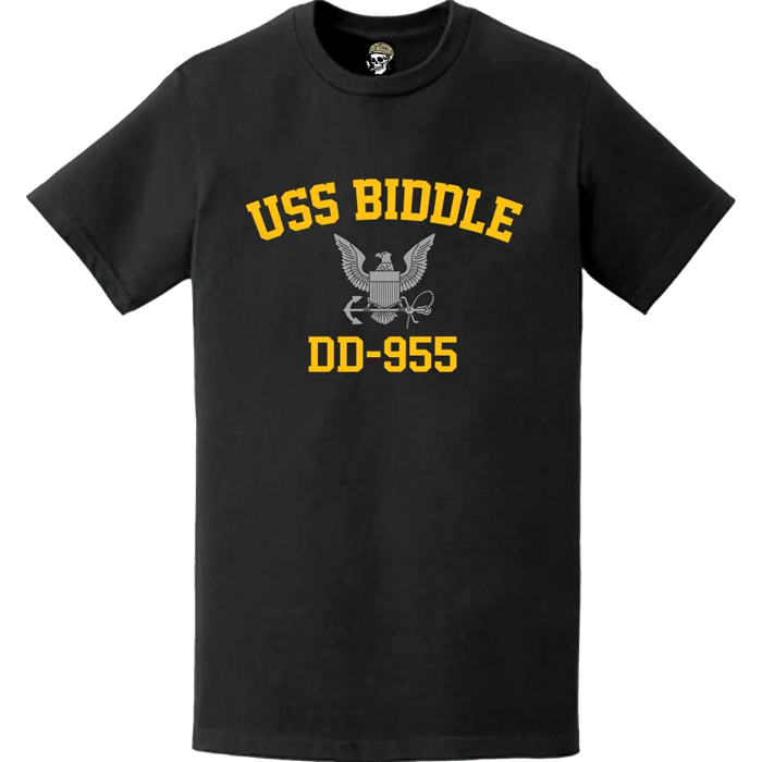 USS Biddle (DD-955) Commemorative Logo Veteran T-Shirt Tactically Acquired   