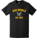 USS Biddle (DD-955) Commemorative Logo Veteran T-Shirt Tactically Acquired   