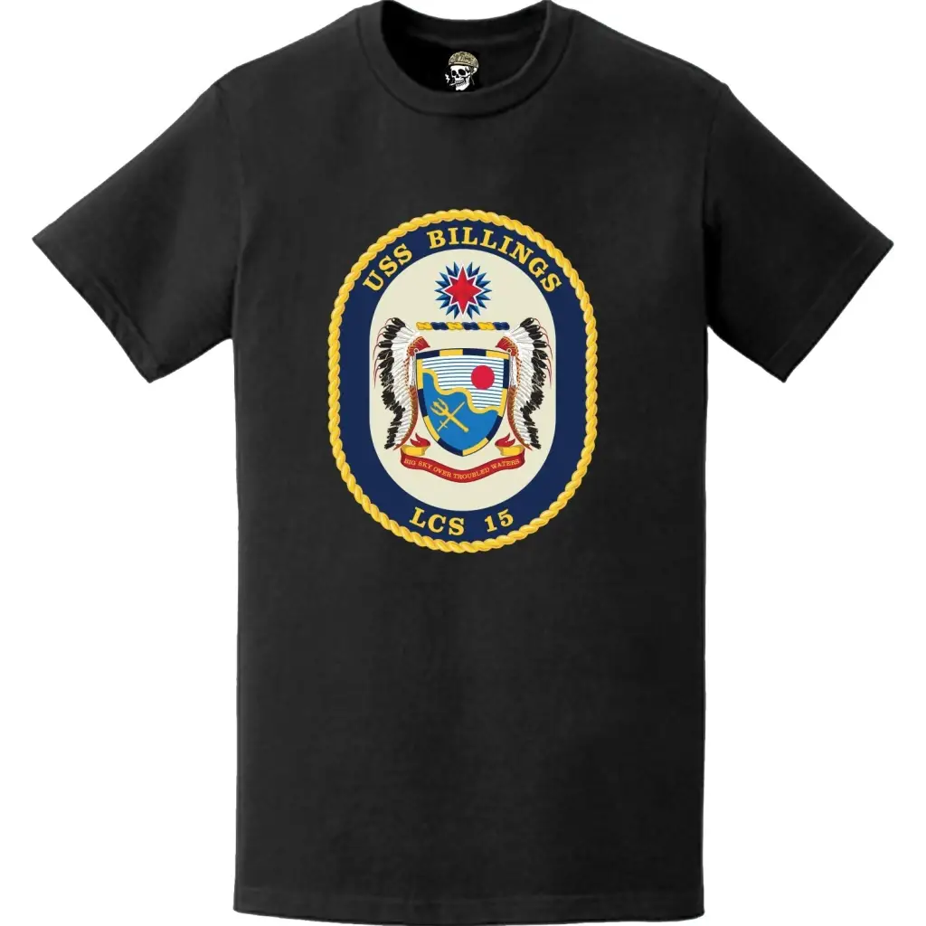 USS Billings (LCS-15) Ship's Crest Logo Emblem T-Shirt Tactically Acquired   