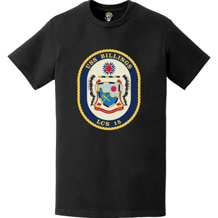 USS Billings (LCS-15) Ship's Crest Logo Emblem T-Shirt Tactically Acquired   