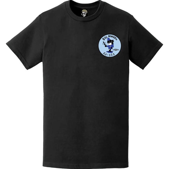 USS Blackfin (SS-322) Left Chest Logo Emblem T-Shirt Tactically Acquired   