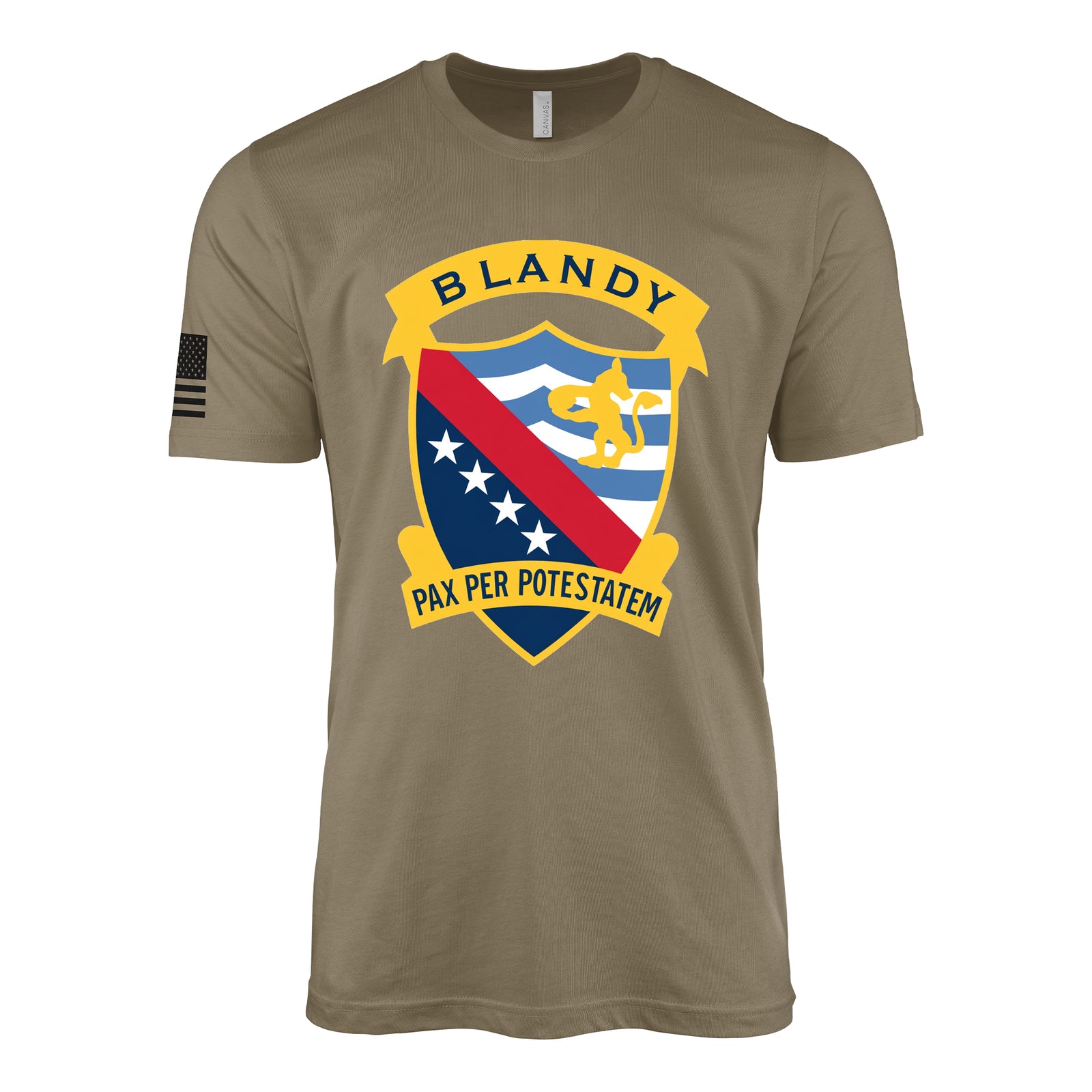 USS Blandy (DD-943) Forrest Sherman-Class Destroyer T-Shirt - Coyote Brown