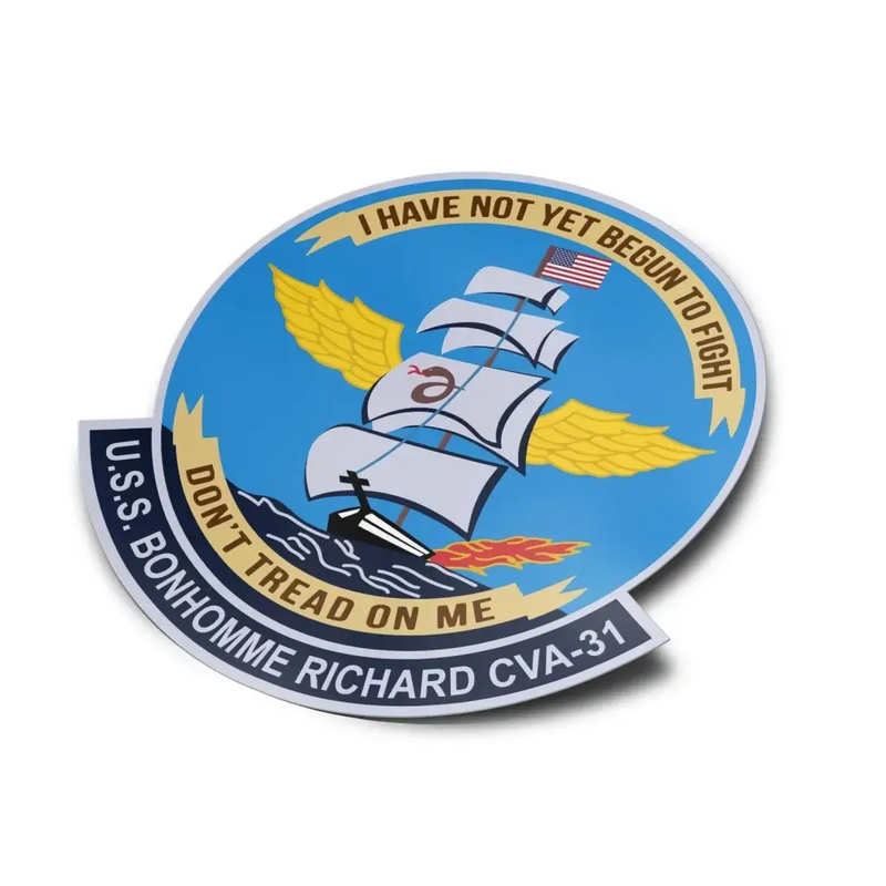 USS Bon Homme Richard (CVA-31) Die-Cut Vinyl Sticker Decal