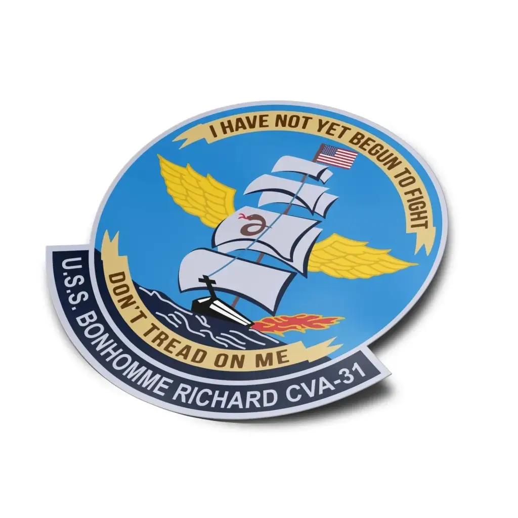 USS Bon Homme Richard (CVA-31) Die-Cut Vinyl Sticker Decal Tactically Acquired   