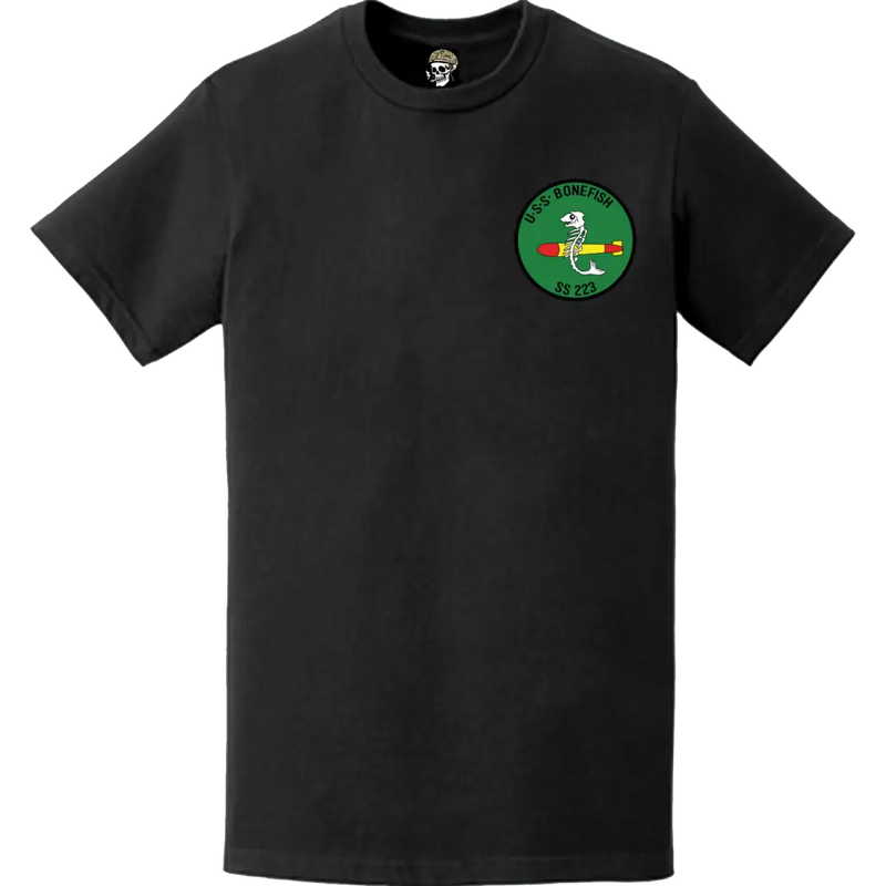 USS Bonefish (SS-223) Submarine Left Chest Logo Emblem T-Shirt