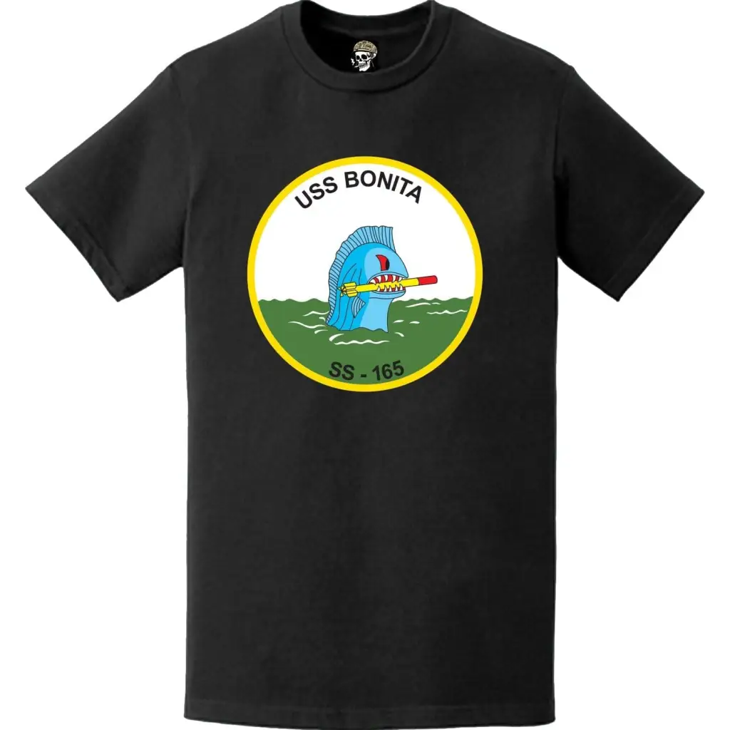 USS Bonita (SS-165) Submarine Logo Emblem Crest T-Shirt Tactically Acquired   