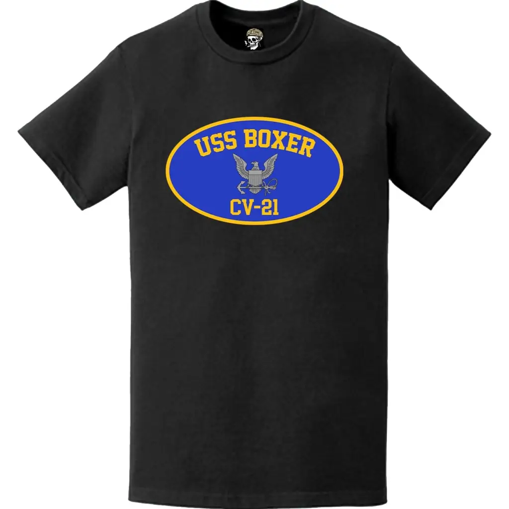 USS Boxer (CV-21) Aircraft Carrier T-Shirt Tactically Acquired   