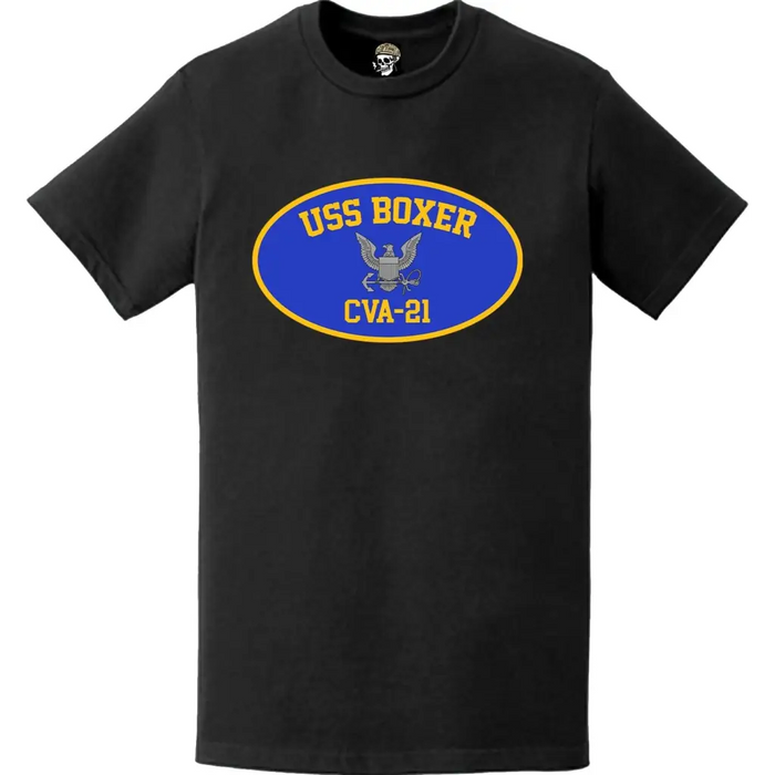 USS Boxer (CVA-21) Aircraft Carrier T-Shirt Tactically Acquired   