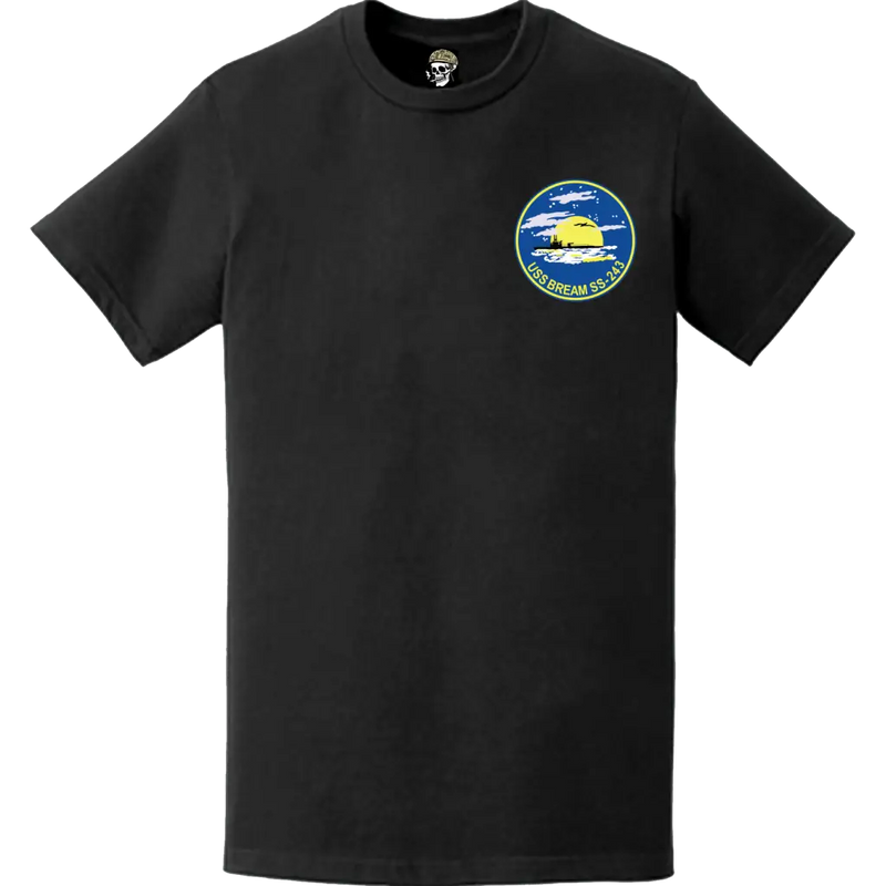 USS Bream (SS-243) Submarine Left Chest Logo Emblem T-Shirt