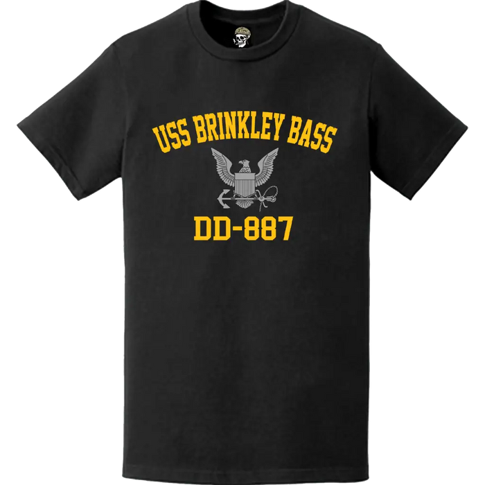 USS Brinkley Bass (DD-887) Commemorative Logo Veteran T-Shirt Tactically Acquired   