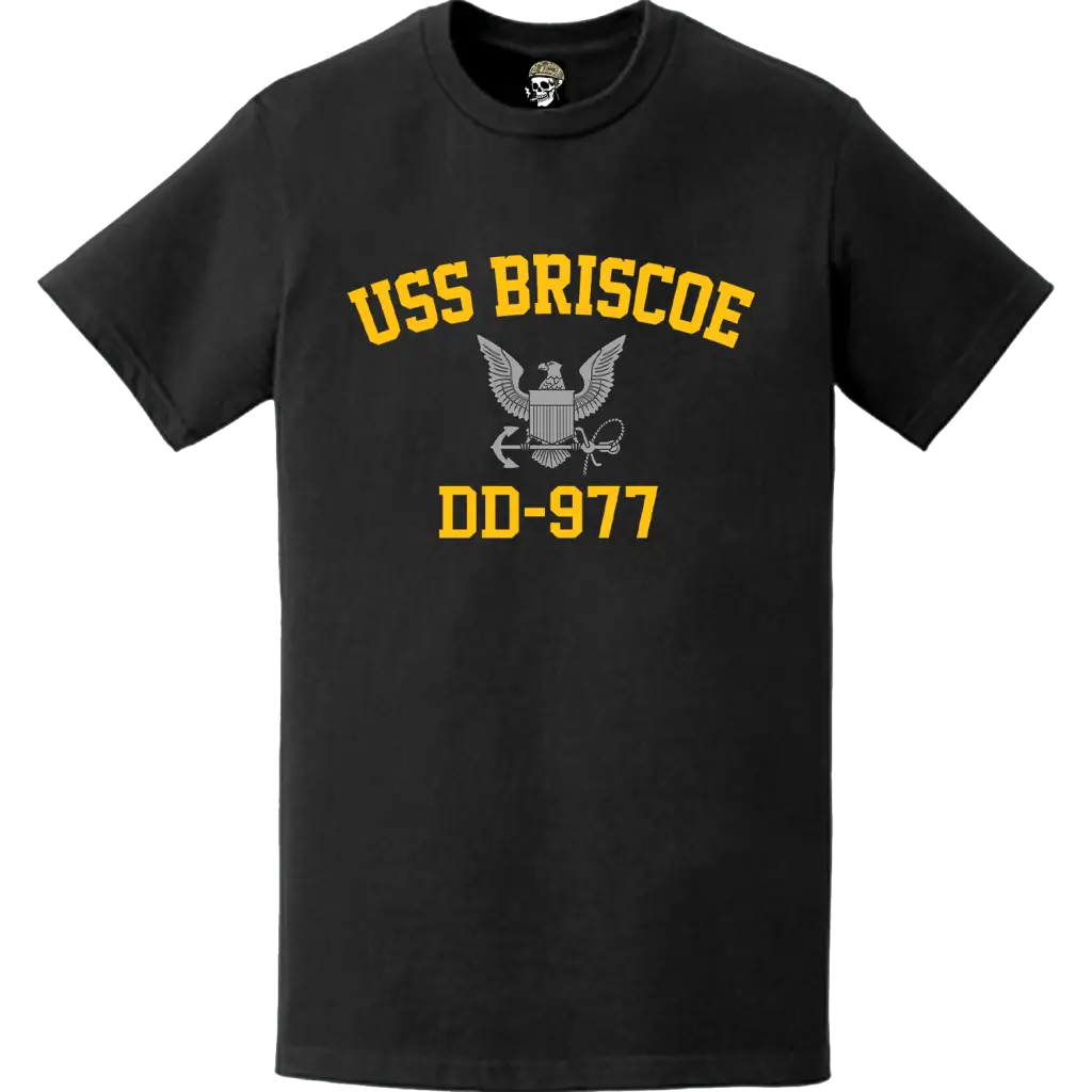 USS Briscoe (DD-977) Commemorative Logo Veteran T-Shirt Tactically Acquired   