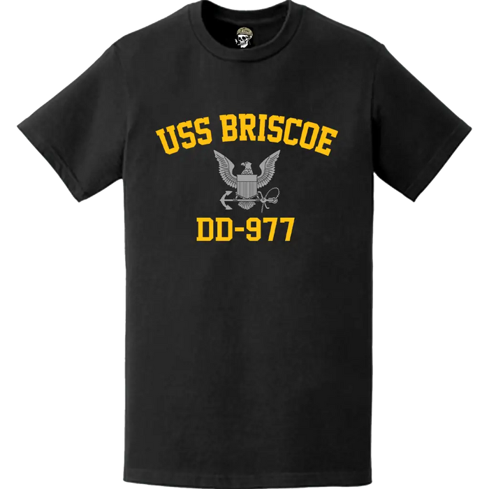 USS Briscoe (DD-977) Commemorative Logo Veteran T-Shirt Tactically Acquired   