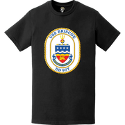 USS Briscoe (DD-977) Ship's Crest Logo T-Shirt Tactically Acquired   