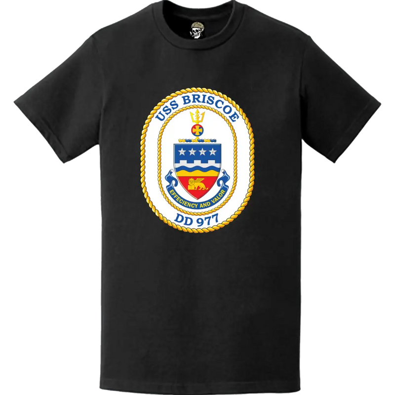 USS Briscoe (DD-977) Ship's Crest Logo T-Shirt