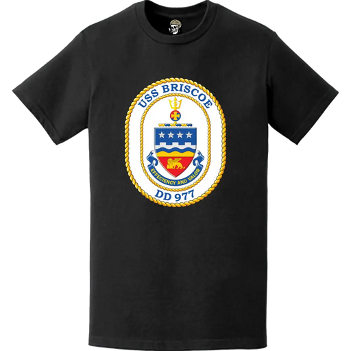 USS Briscoe (DD-977) Ship's Crest Logo T-Shirt Tactically Acquired   