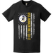 USS Bunker Hill (CV-17) Patriotic Ship's Crest Logo American Flag T-Shirt Tactically Acquired   