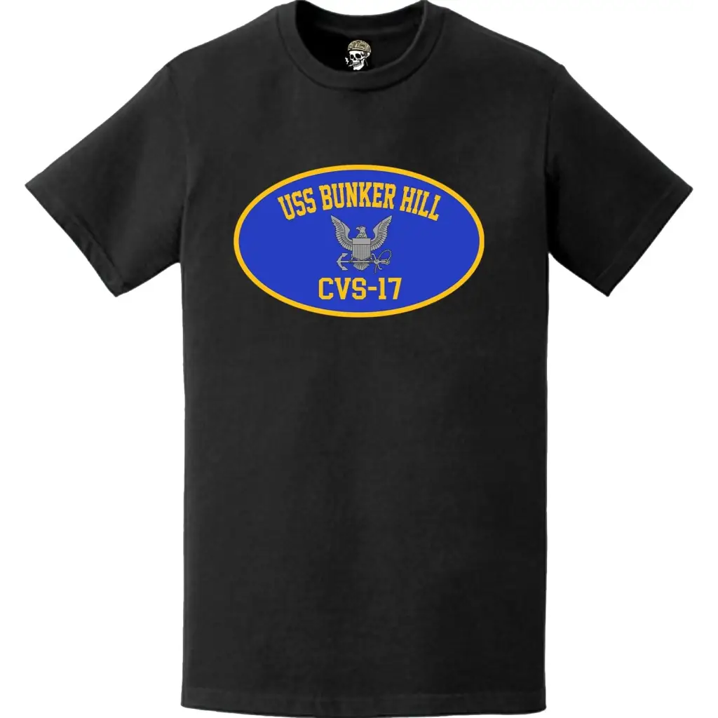 USS Bunker Hill (CVS-17) Aircraft Carrier T-Shirt Tactically Acquired   