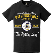 USS Bunker Hill (CVS-17) Since 1943 Aircraft Carrier Legacy T-Shirt Tactically Acquired   