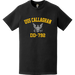 USS Callaghan (DD-792) Commemorative Logo Veteran T-Shirt Tactically Acquired   