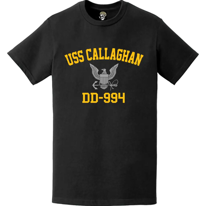 USS Callaghan (DD-994) Commemorative Logo Veteran T-Shirt Tactically Acquired   