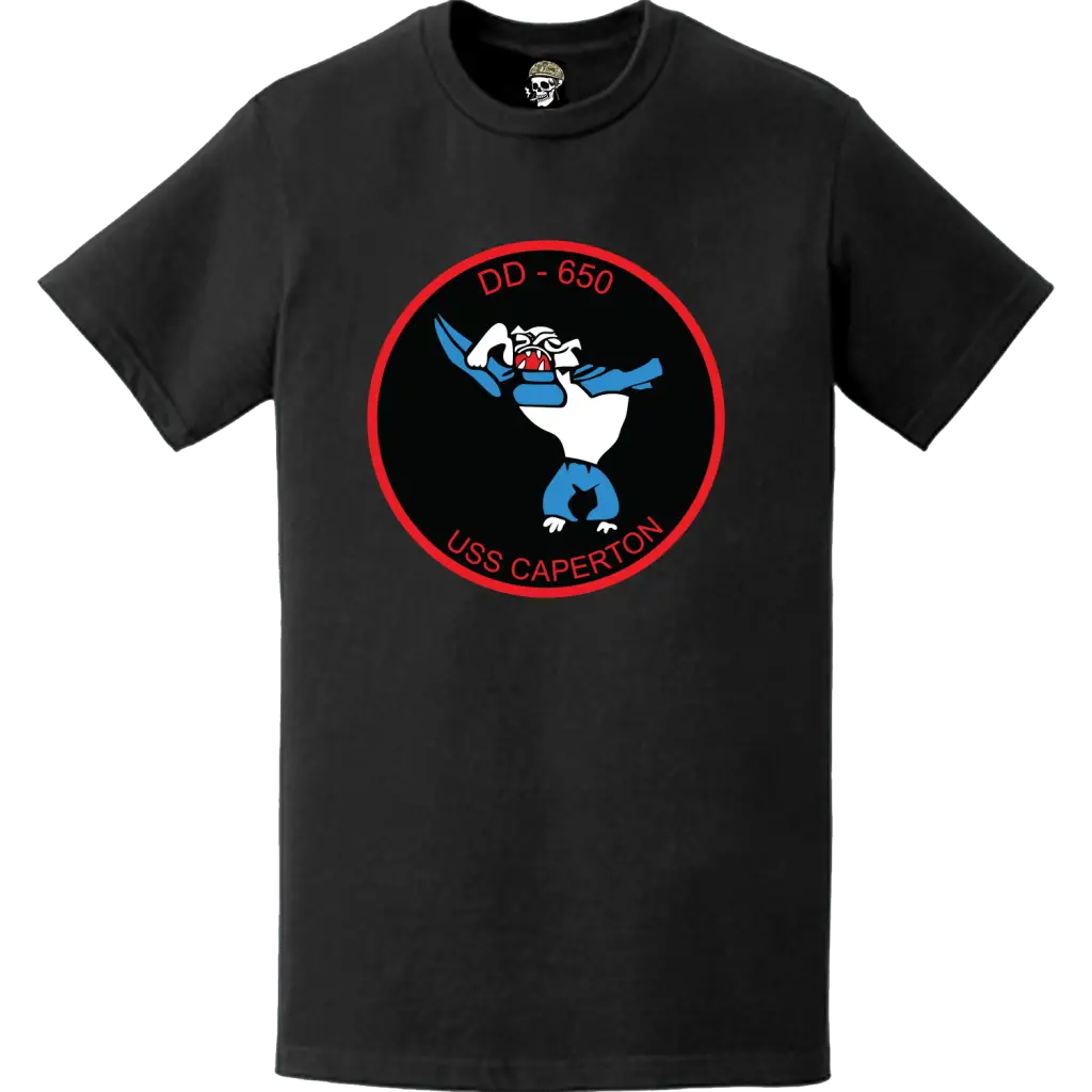USS Caperton (DD-650) Ship's Crest Logo T-Shirt Tactically Acquired   