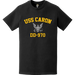 USS Caron (DD-970) Commemorative Logo Veteran T-Shirt Tactically Acquired   