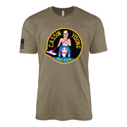 USS Cassin Young (DD-793) Fletcher-Class Destroyer T-Shirt - Coyote Brown