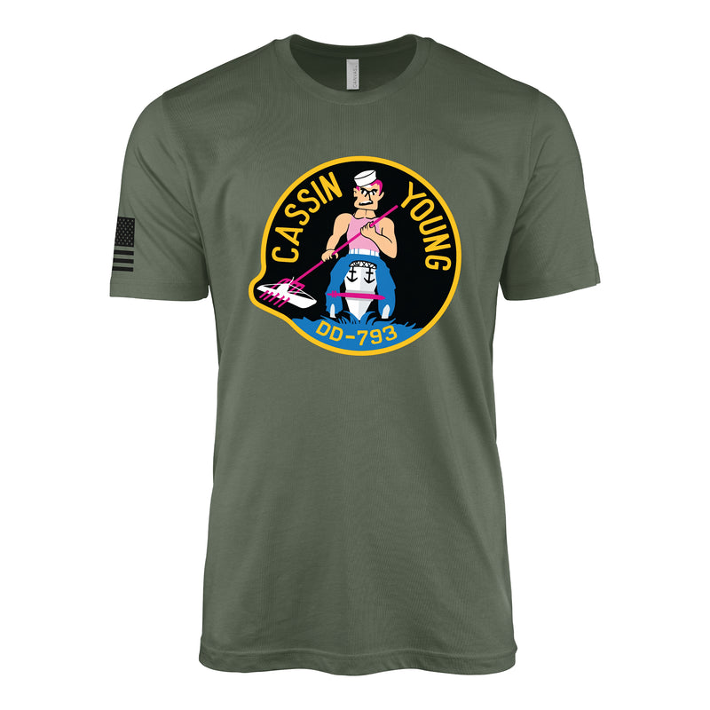 USS Cassin Young (DD-793) Fletcher-Class Destroyer T-Shirt