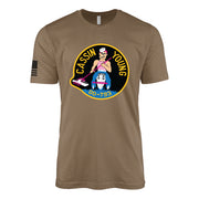 USS Cassin Young (DD-793) Fletcher-Class Destroyer T-Shirt - Woodland Brown