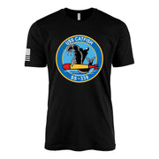 USS Catfish (SS-339) Balao-Class Submarine T-Shirt - Black