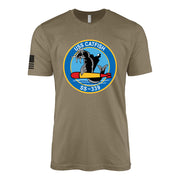 USS Catfish (SS-339) Balao-Class Submarine T-Shirt - Coyote Brown