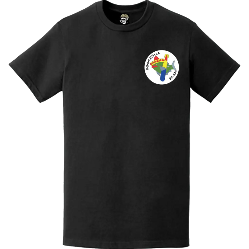 USS Cavalla (SS-244) Submarine Left Chest Logo Emblem T-Shirt