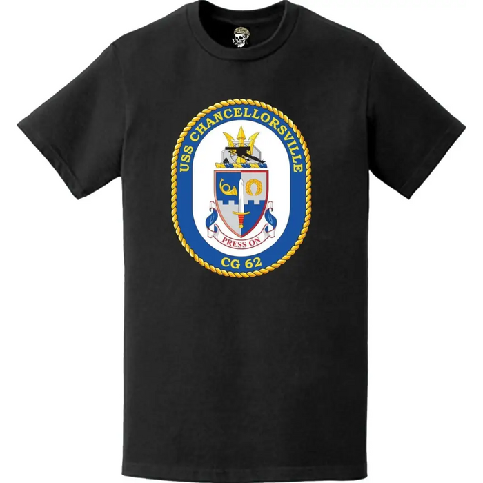 USS Chancellorsville (CG-62) Ship's Crest Logo T-Shirt Tactically Acquired   