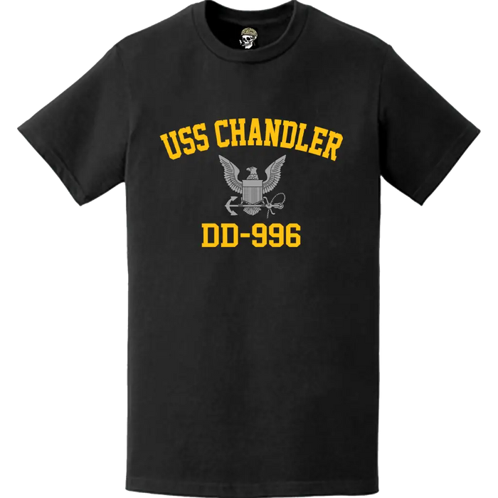 USS Chandler (DD-996) Commemorative Logo Veteran T-Shirt Tactically Acquired   