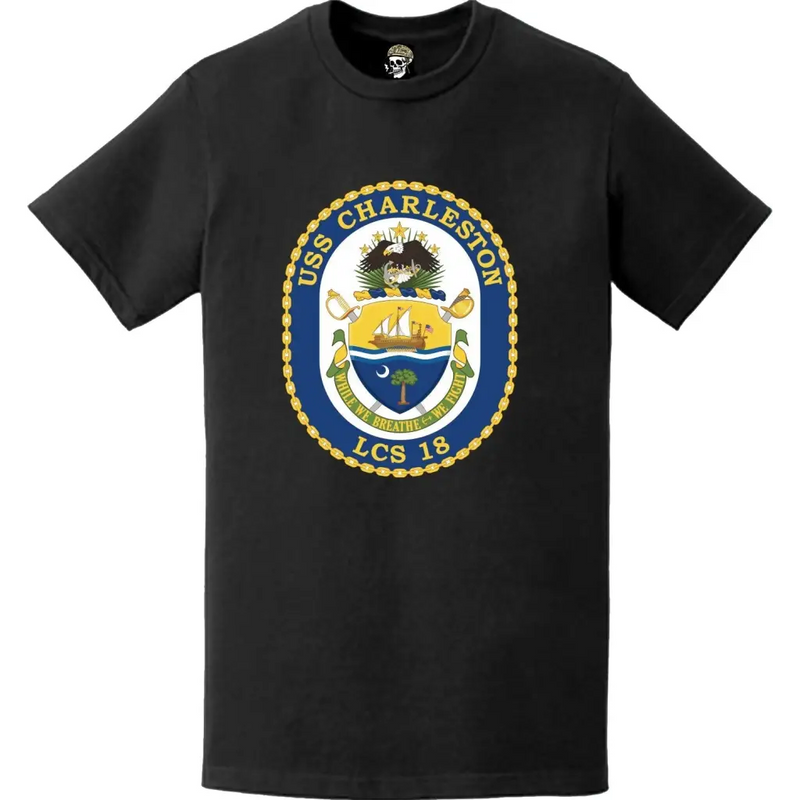 USS Charlestown (LCS-18) Ship's Crest Logo Emblem T-Shirt