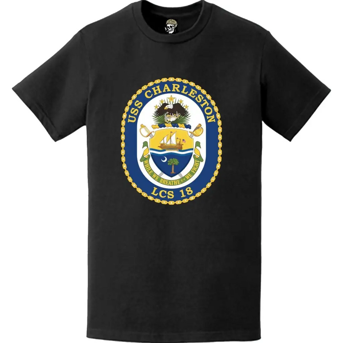 USS Charlestown (LCS-18) Ship's Crest Logo Emblem T-Shirt Tactically Acquired   