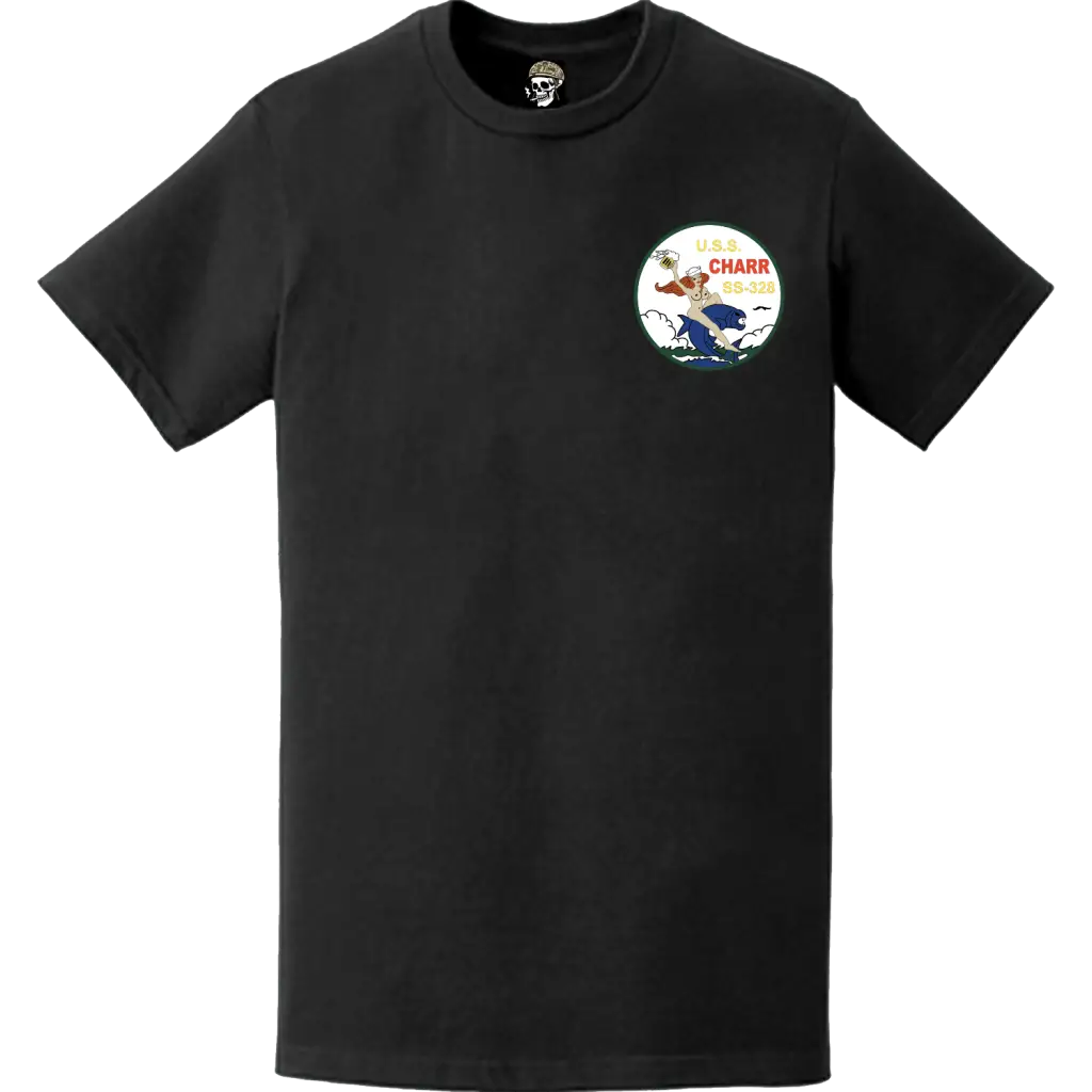 USS Charr (SS-328) Submarine Left Chest Logo Emblem T-Shirt Tactically Acquired   