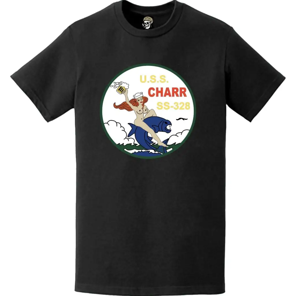 USS Charr (SS-328) Submarine Logo Emblem Crest T-Shirt Tactically Acquired   