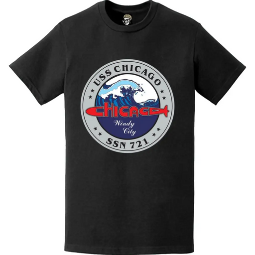 USS Chicago (SSN-721) Submarine Logo T-Shirt Tactically Acquired   