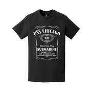 USS Chicago (SSN-721) Whiskey Label Logo T-Shirt Tactically Acquired   